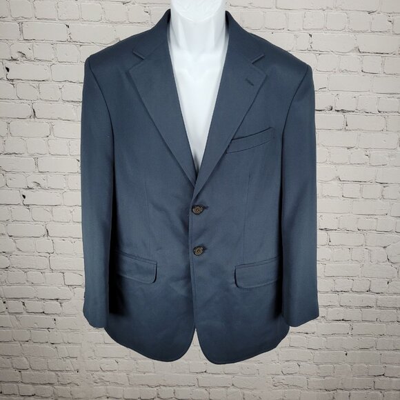 TravelSmith Navy 2 Button Single Vented Notch Blazer Sport Coat Size 38S - Picture 1 of 13